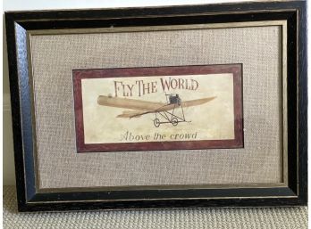 Fly The World Aviation Print With Frame