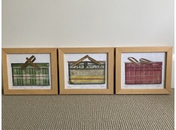 Set Of 3 (Signed & Numbered )Picnic Basket Prints