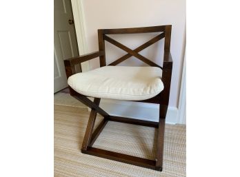 Solid Wood Director's Chair W/ Upholstered Cushion