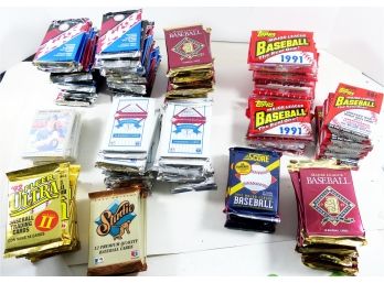 Unopened Packs Of  Premium Baseball Cards 1991, 92, 93, Multiples - All New And Perfect - Great For Dealers