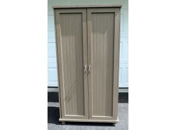 Two Door Wooden Cabinet/Wardrobe With 3 Shelves - Colonial Style