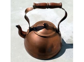 Copper Tea Kettle - Stove Top Kettle With Wooden Handle