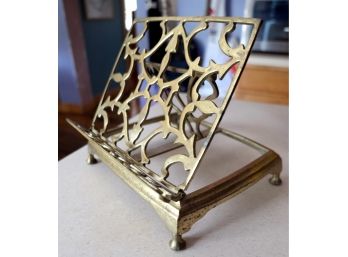 Brass Bookstand - Folding Book Display Rack Art Easel  - Stand  Elegant