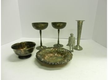 Lot Of Sterling Plated & Pewter Items