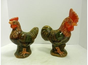 Department 56 Ceramic Rooster & Hen