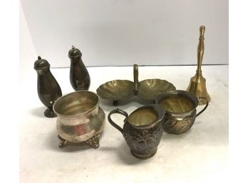 Vintage Lot Of Silver Plated And Brass Items