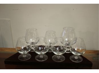 Mixed Lot Of Seven Brandy Glasses