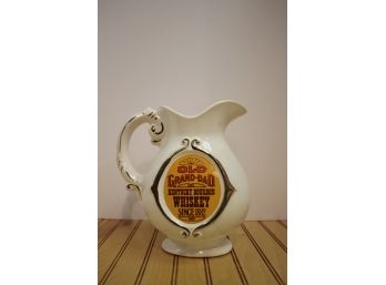 Vintage Old Grand Dad Whiskey Ceramic 8 1/2' Pitcher