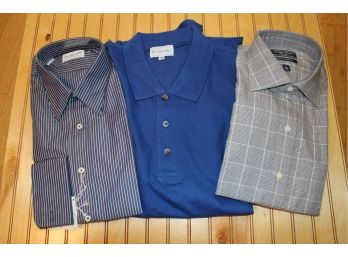Three New Men's THE SHIRT STORE Oxfords & Polo Shirts