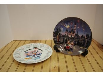 Two DISNEY Donald Duck & Mickey Mouse Collector Plates