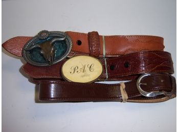 Vintage Retro  Men's Leather Belt Lot