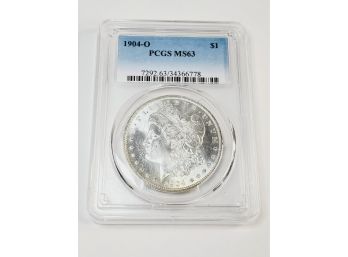 1904-O Morgan Silver Dollar MS63 PCGS Graded And Slabbed