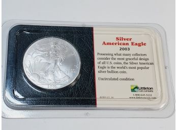 2003 Silver Eagle Uncirculated Sealed In Plastic