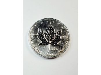 2000 Millennium Canadian Maple Leaf Silver Dollar 1 Oz Pure .999 Silver