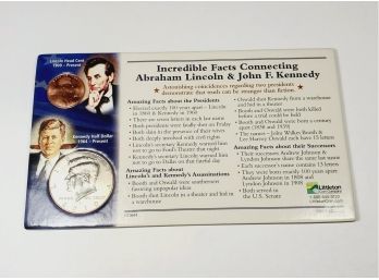 Lincoln & Kennedy Incredible Facts 2 Coin Set