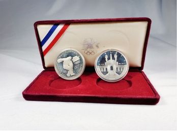 1984 Silver Olympic 2 Proof  Dollars Coin Set From  US Mint