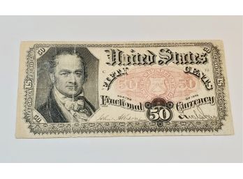 1875 United States 50 Cent Fractional Currency  Note