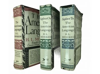 Three Volumes 'The American Language' By H. L. Mencken