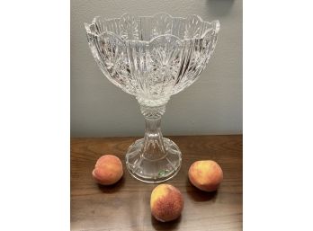 Stunning 14' Tall  Shannon Irish Cut Crystal Footed Centerpiece Bowl