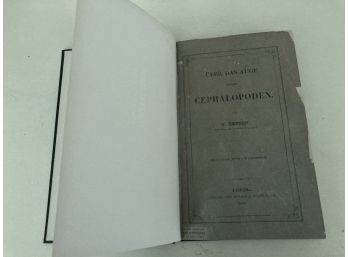 Rare 1865 German Anatomy Book 'Cephalopoden' By V. Hensen