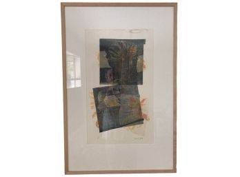 Signed Monotype Abstract By I. Miller (G) 22' X 32'