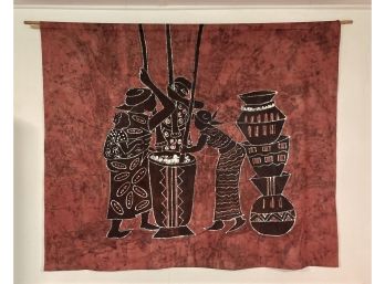 Vintage Batik Textile From Ghana 52' X 42'