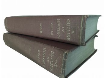 Two Volumes 'The Outline Of History' By H.G. Wells