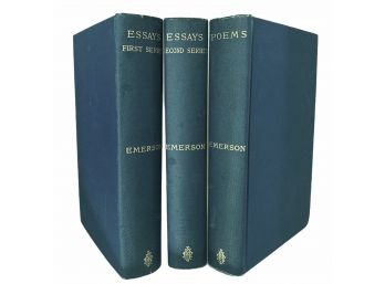 Three Volumes Of Essays And Poems By Ralph Waldo Emerson