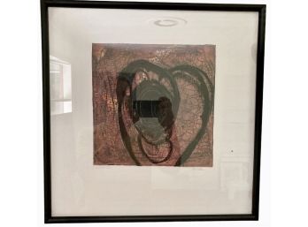 Signed Monotype Abstract 'Love To Jim' By I. Miller (C)