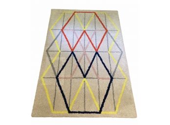 Ikea Abstract Rug Made In Belgium 4' 4' X 6' 5'