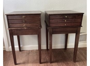 Pair Antique Night Stands To Be Painted Or Restored