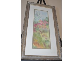 Signed Debbie Detriller Smith Pastel 12.5'x22.25' Matted Framed Glass