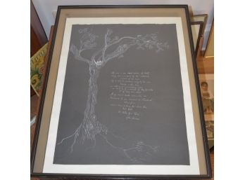 John Donne Poetry 22'x28.5' Framed Glass