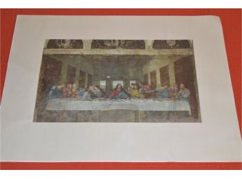 The Last Supper By Leonardo Da Vinci Beatrice Deste Milano Printed On Satin 17.25'x13'