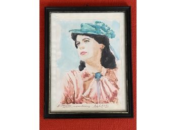 Opera Star Martha  9.25'x12' Framed Glass