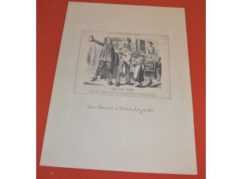 John Tenniel In Punch July 8, 1871 Fire & Smoke 14'x19' Matted