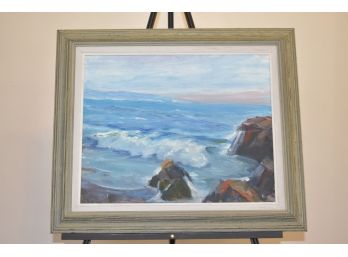 Signed B. Knowlton Oil On Board 26'x22' Framed