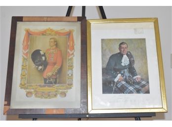 His Majesty Edward VIII Antique 14'x18' And Scottish Gentleman With Writing 13'x17'