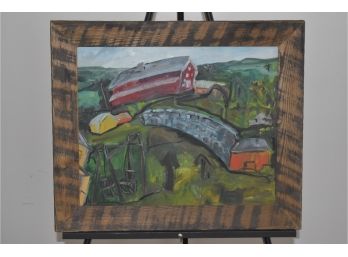 Farm Barn Scene 23'x20' Barn Wood Rustic Frame