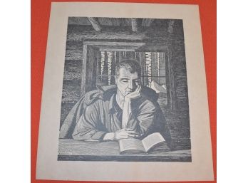 Rockwell Kent - Man Reading In A Cabin 15'x17'