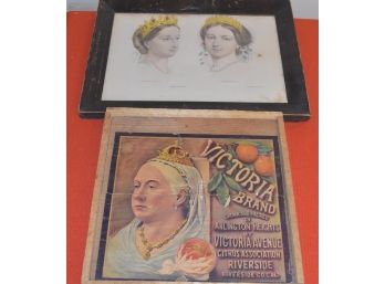 Queen Victoria, Courrier And Ives & Sunkist Crate End And Empress Eugenie 16'x12' & 12'x12'