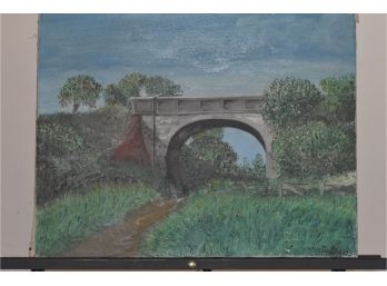 Over Pass Bridge Painting On Canvas By Juliens  18'x14'