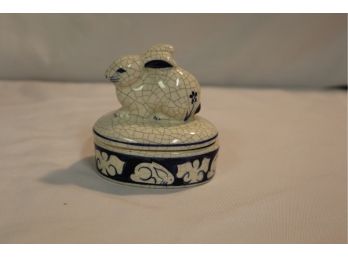 Dedham Pottery Bunny Trinket Dish