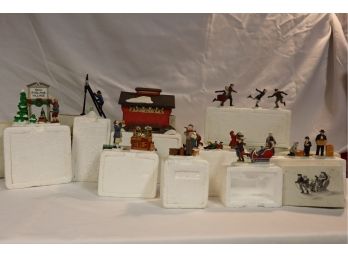 Department 56 Accessory Lot #2 - People, Bridge, And More