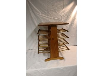 Pine Wood Magazine Rack Table