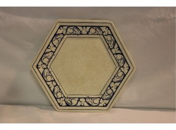 Dedham Pottery Bunny Hexagon Plate