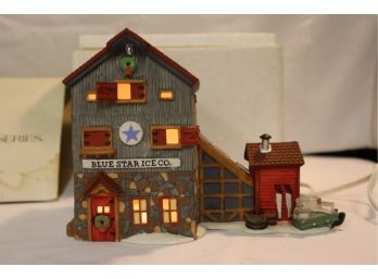 Department 56 New England Village Series Blue Star Ice Co.