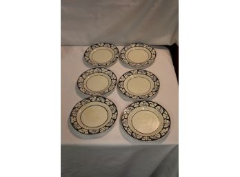 Dedham Pottery Bunny Dessert Plates (6)