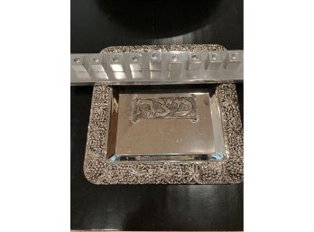 Judaica Menorah And Platter