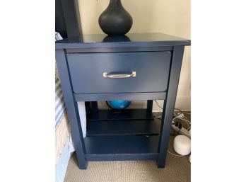 Blue Nightstand With 1 Drawer